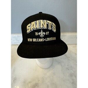 New Era Black and Gold Saints Hat